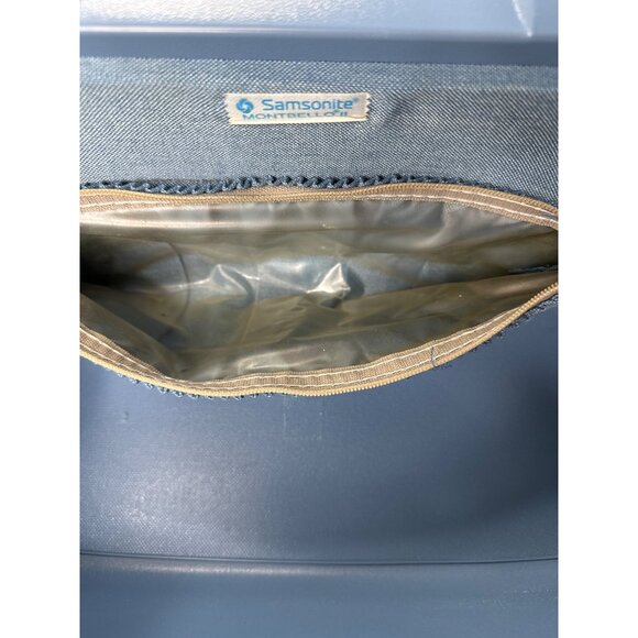 Vintage Samsonite Blue Makeup Train Case With Mirror and Tray Cosmetic Suitcase - Picture 10 of 15